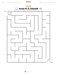 Annie M. G. Schmidt afdrukbare werkblad voorbeeld