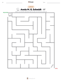 Annie M. G. Schmidt yazdırılabilir çalışma sayfası önizlemesi