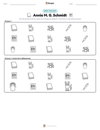Annie M. G. Schmidt printable worksheet preview