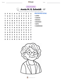 Prévia da folha de atividades imprimível Annie M. G. Schmidt