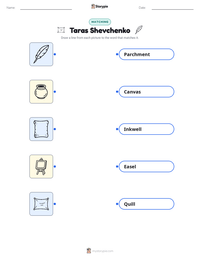 Taras Shevchenko printable worksheet preview