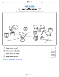 Lesya Ukrainka printable worksheet preview