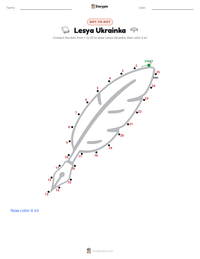 Lesya Ukrainka printable worksheet preview