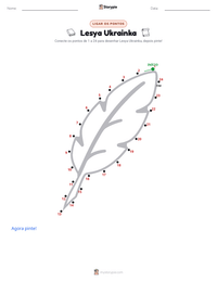 Prévia da folha de atividades imprimível Lesya Ukrainka