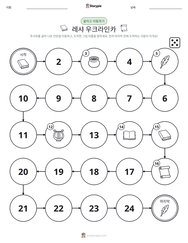 주사위 굴리고 이동하기 게임