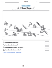 Aperçu de la feuille de travail imprimable Mimar Sinan