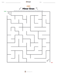 Mimar Sinan printable worksheet preview