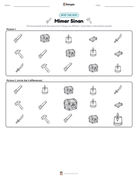 Mimar Sinan printable worksheet preview