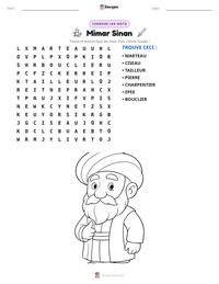 Aperçu de la feuille de travail imprimable Mimar Sinan