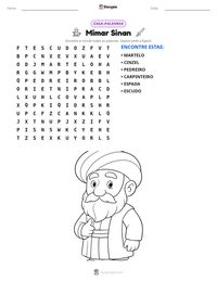Prévia da folha de atividades imprimível Mimar Sinan