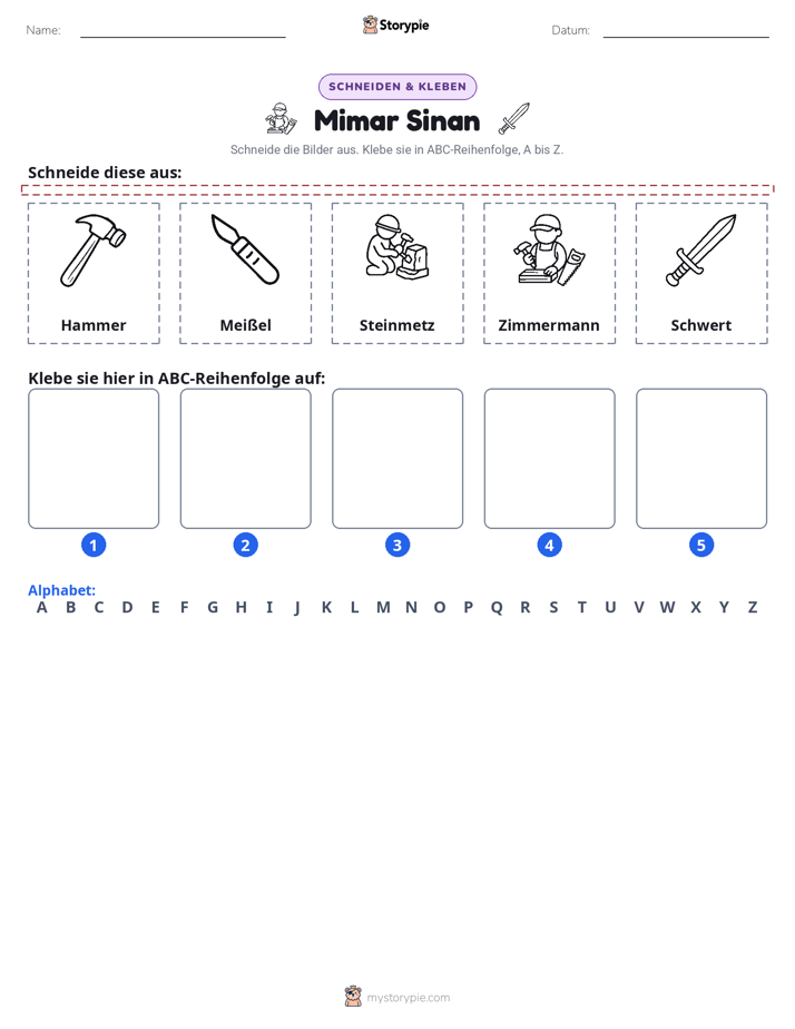 Schneiden & Einfügen Alphabet