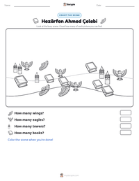 Hezârfen Ahmed Çelebi printable worksheet preview