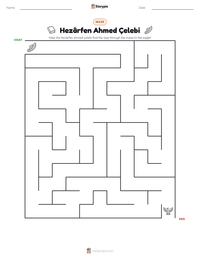 Hezârfen Ahmed Çelebi printable worksheet preview