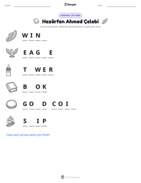 Hezârfen Ahmed Çelebi printable worksheet preview