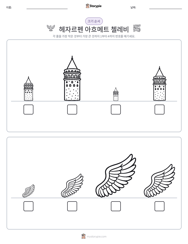 크기 순서