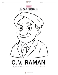C. V. Raman druckbare Arbeitsblatt Vorschau