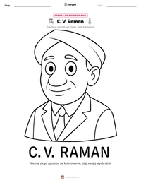 Podgląd drukowalnego arkusza ćwiczeń C. V. Raman