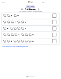 C. V. Raman printable worksheet preview