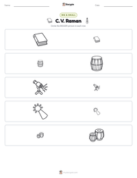 C. V. Raman printable worksheet preview