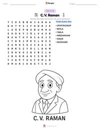 Prabaca lembar kerja cetak C. V. Raman