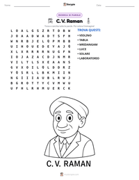 Anteprima della scheda stampabile di C. V. Raman