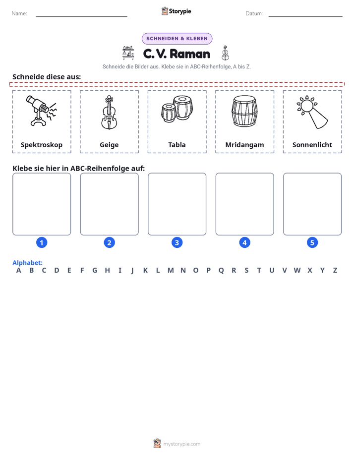 Schneiden & Einfügen Alphabet