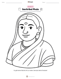 Savitribai Phule druckbare Arbeitsblatt Vorschau