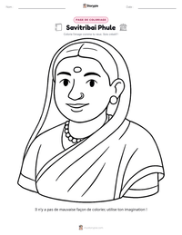 Aperçu de la feuille de travail imprimable Savitribai Phule