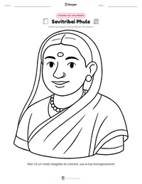 Anteprima della scheda stampabile di Savitribai Phule