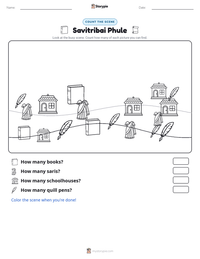 Savitribai Phule printable worksheet preview