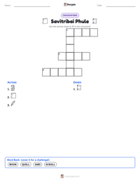 Savitribai Phule printable worksheet preview