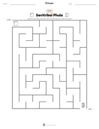 Savitribai Phule printable worksheet preview