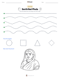 Savitribai Phule printable worksheet preview