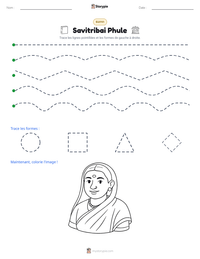 Aperçu de la feuille de travail imprimable Savitribai Phule