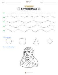 Savitribai Phule afdrukbare werkblad voorbeeld