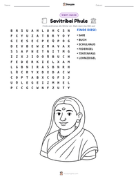 Savitribai Phule druckbare Arbeitsblatt Vorschau