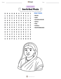 Savitribai Phule printable worksheet preview