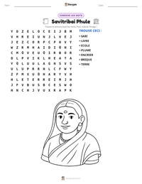 Aperçu de la feuille de travail imprimable Savitribai Phule