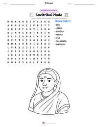 Anteprima della scheda stampabile di Savitribai Phule