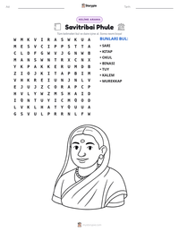 Savitribai Phule yazdırılabilir çalışma sayfası önizlemesi