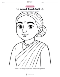 Anandi Gopal Joshi printable worksheet preview