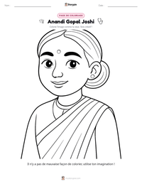 Aperçu de la feuille de travail imprimable Anandi Gopal Joshi