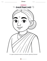 Anandi Gopal Joshi afdrukbare werkblad voorbeeld