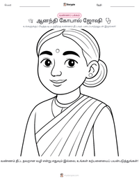ஆனந்தி கோபால் ஜோஷி அச்சிடக்கூடிய வேலைப்பதிவின் முன்னோட்டம்