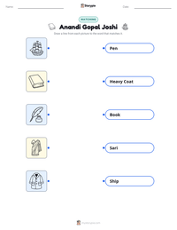 Anandi Gopal Joshi printable worksheet preview