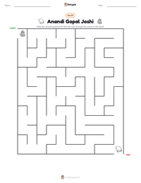 Anandi Gopal Joshi printable worksheet preview