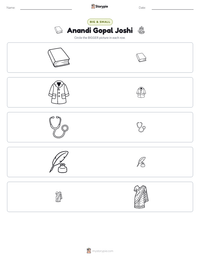 Anandi Gopal Joshi printable worksheet preview