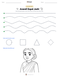 Anandi Gopal Joshi druckbare Arbeitsblatt Vorschau