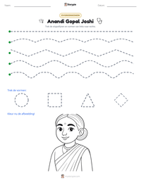 Anandi Gopal Joshi afdrukbare werkblad voorbeeld