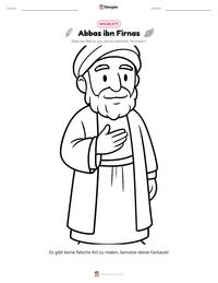 Abbas ibn Firnas druckbare Arbeitsblatt Vorschau
